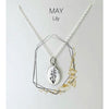 Birth Flower Necklace: May sterling silver