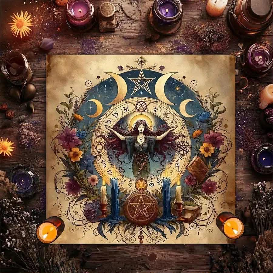 Altar Cloth goddess wheel