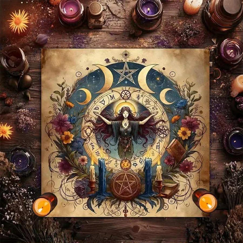 Altar Cloth goddess wheel