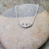 Necklace carded evil eye cubic zirconia sterling silver