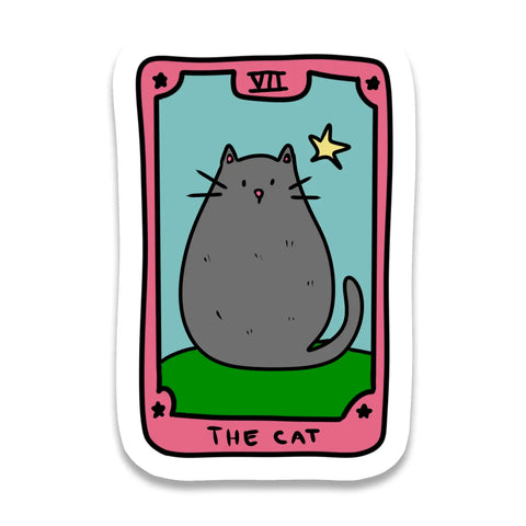Vinyl Sticker : The Cat Tarot Card