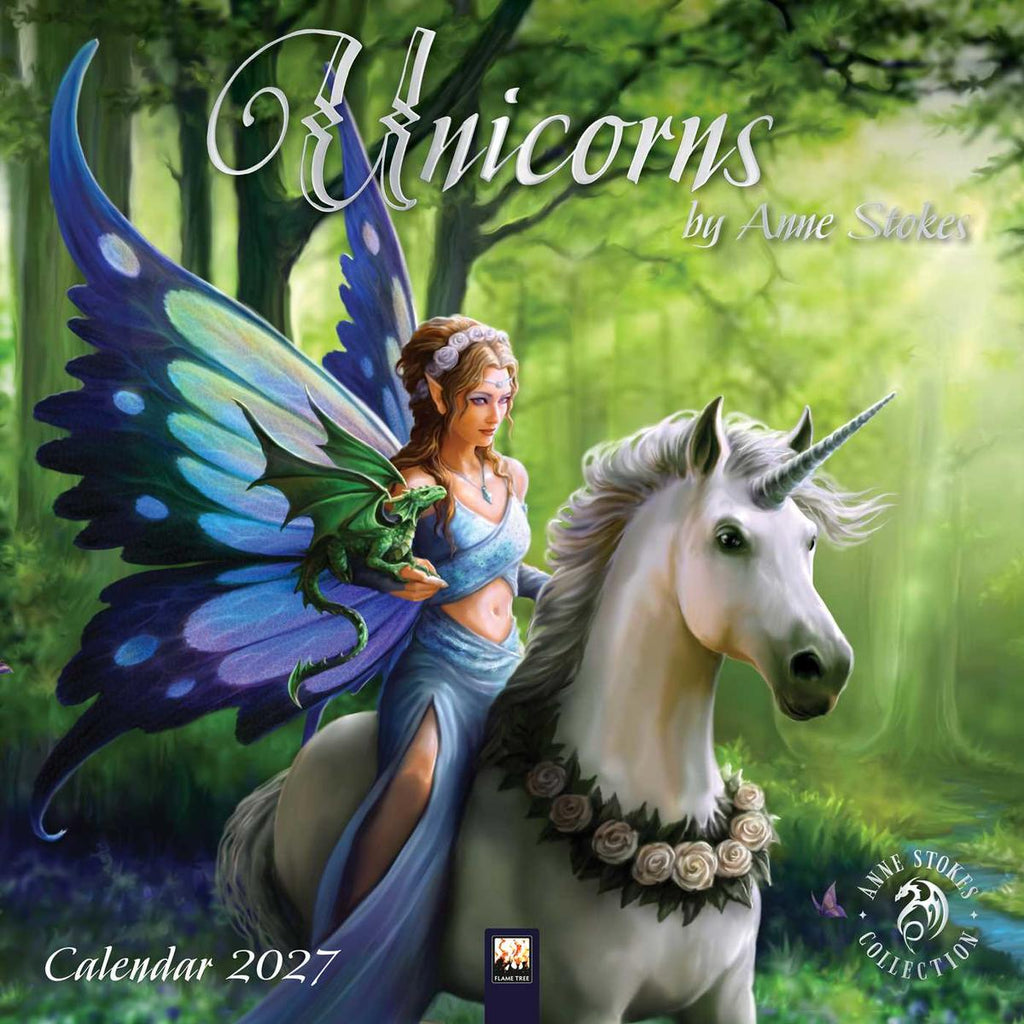 Wall Calendar 2027 Unicorns by Anne Stokes