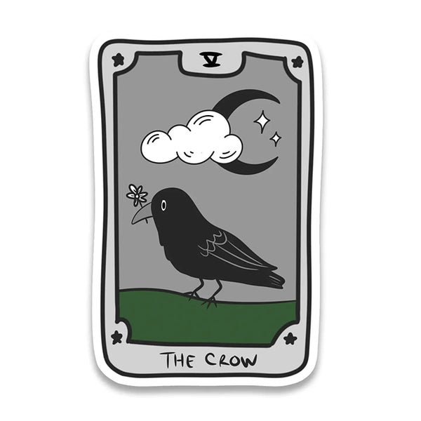 Vinyl Sticker : The Crow Tarot Card