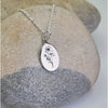 Birth Flower Necklace: December (Poinsettia) sterling silver