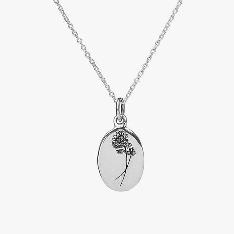Birth Flower Necklace: November sterling silver