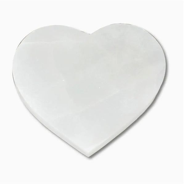 Selenite charging plate 10cm - Heart