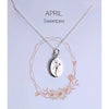Birth Flower Necklace: April sterling silver