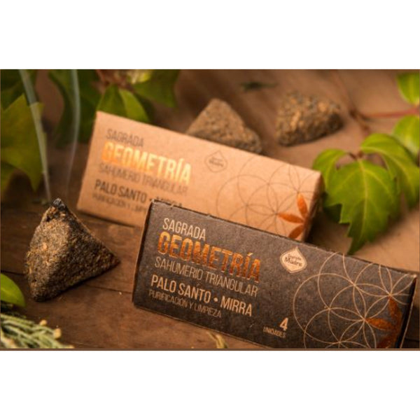 Sacred Geometry Triangular Incense - Palo Santa and Myrrh
