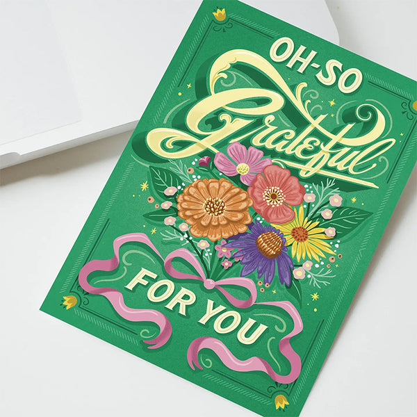 Greeting Card - Oh-So Grateful For You