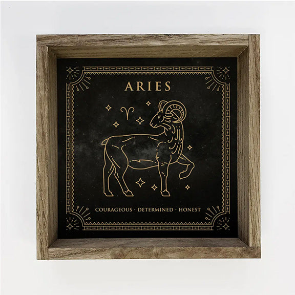 Zodiac Horoscope Sign Canvas/Wood Wall Art - Aries