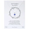 Birthstone necklace claw setting SEPTEMBER sterling silver