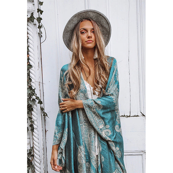 Kimono Swan Song Aquamarine