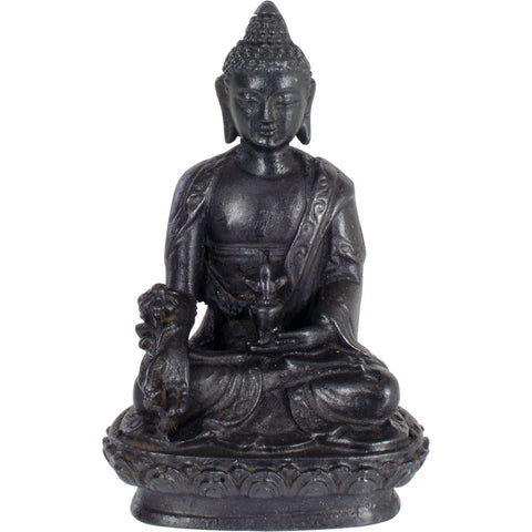 Polyresin Medicine Buddha figurine - black