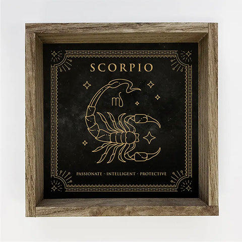 Zodiac Horoscope Sign Canvas/Wood Wall Art - Scorpio