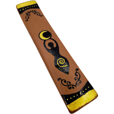 Ceramic incense holder - spiral goddess