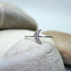 Ring moon cubic zirconia sterling silver