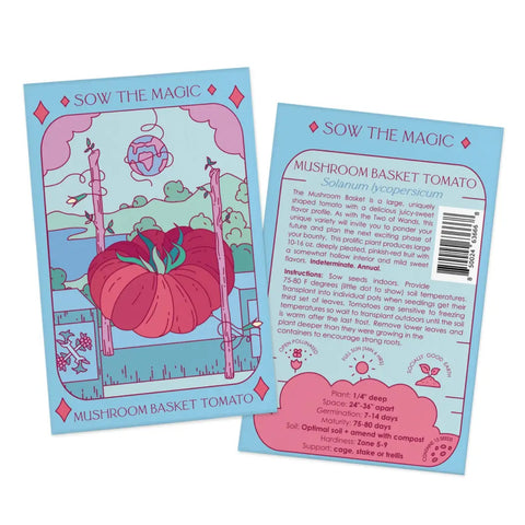 Tarot Garden + Gift Seed Packet: Mushroom Basket Tomato