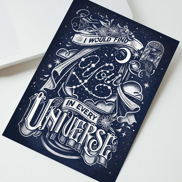 Greeting Card - I Would Find You in Every Universe