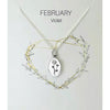 Birth Flower Necklace: February sterling silver