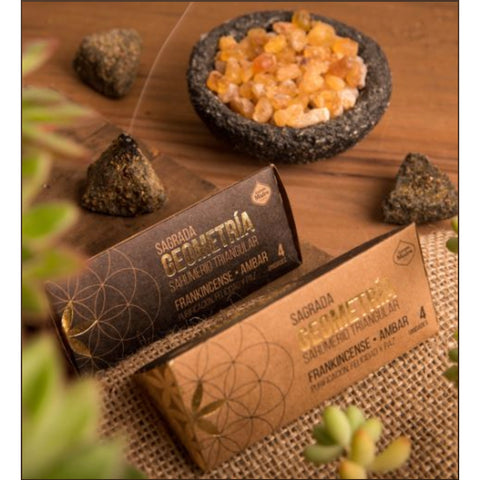 Sacred Geometry Triangular Incense - Frankincense and Amber
