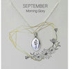 Birth Flower Necklace: September sterling silver