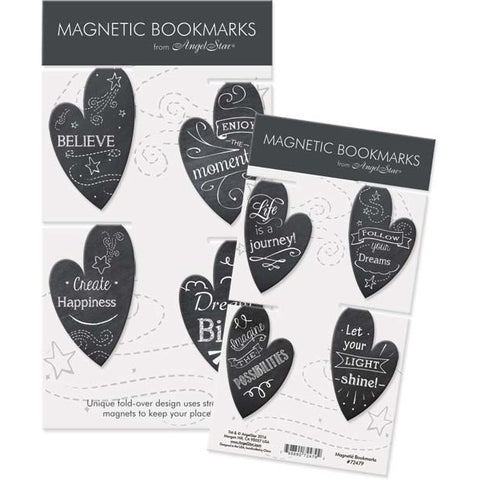 Magnetic Bookmarks - Chalkboard Hearts