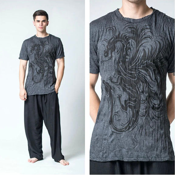 Sure Design T-Shirt Black Dragon