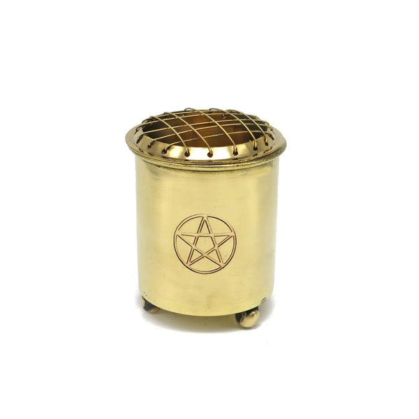 Brass Incense Burner: Pentagram