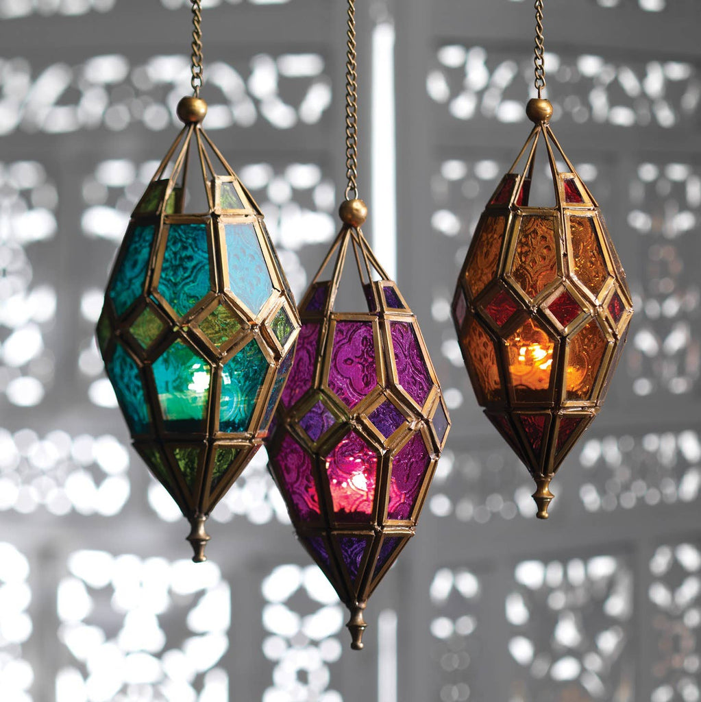 Moroccan Style Hanging Glass Lantern