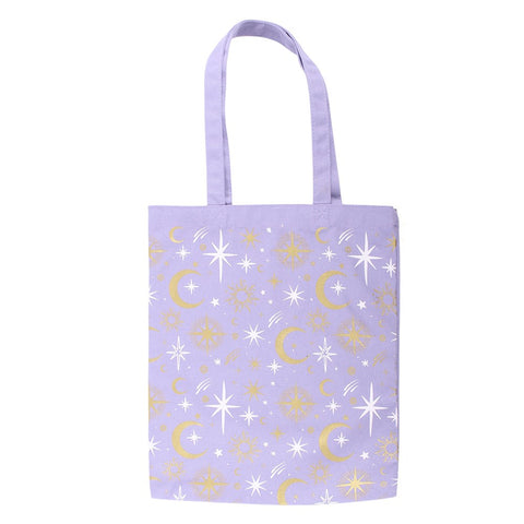 Pastel Skies - Purple Pastel Skies Celestial Print Tote Bag