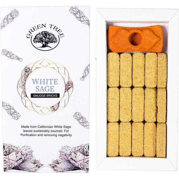 Green Tree Incense Bricks:  White Sage 15 pack