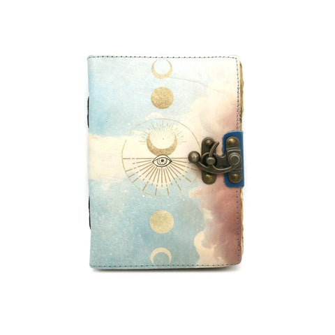 Celestial Gateway Blank Leather Journal (5 X 7 )