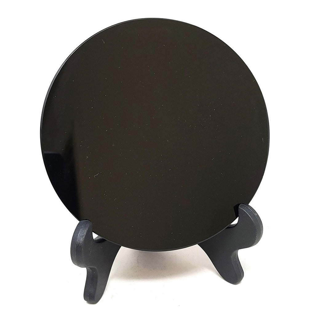 Obsidian Scyring Mirror 12 cm w/ Stand