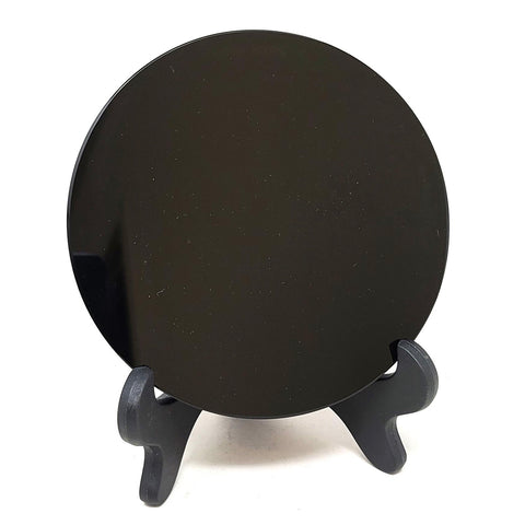 Obsidian Scyring Mirror 12 cm w/ Stand