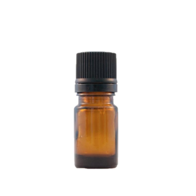 Bottle amber 5ml with black cap