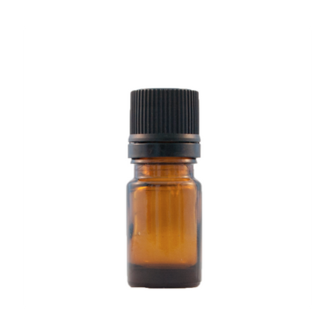 Bottle amber 5ml with black cap