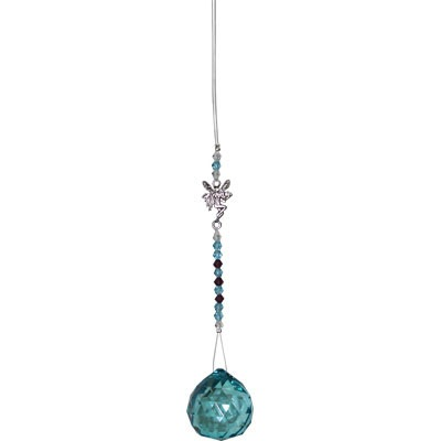 Hanging Crystal Turquoise Sphere/Fairy 30mm