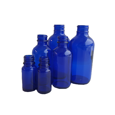 Bottle cobalt blue 30ml with glass dropper