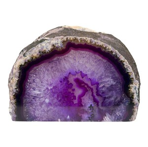 Agate candle holder purple