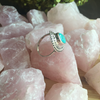 Ring turquoise & filagree oval sterling silver