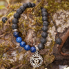 Chakra bracelet lapis lazuli & lava third eye