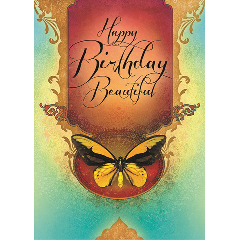 Happy Birthday Beautiful Greeting Card