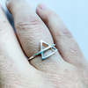 Ring element air/earth sterling silver
