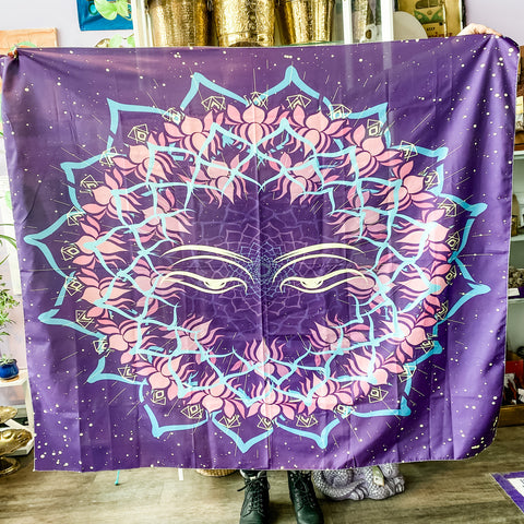 Tapestry purple Buddha eyes