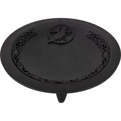 Cast iron incense holder raven\pentacle