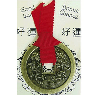 Coin Good Luck 40mm on card