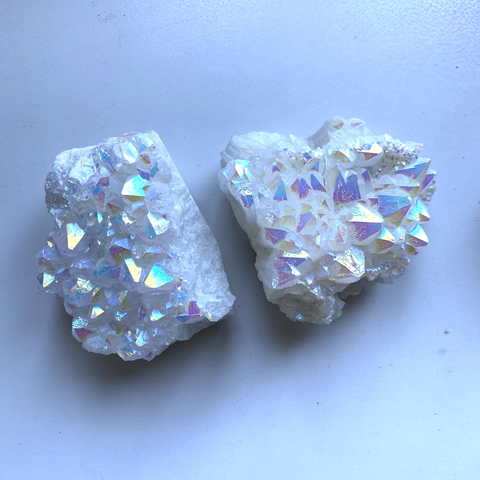 Angel aura quartz cluster