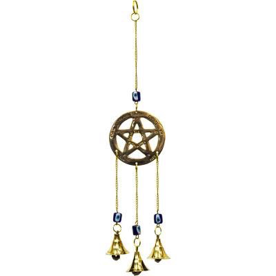 Bell Pentacle brass hanging
