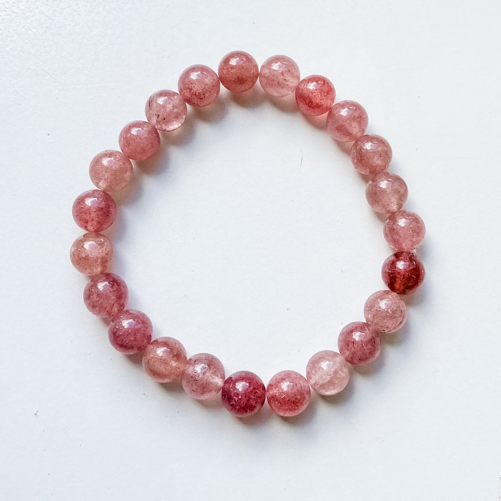 Bracelet 8mm strawberry quartz