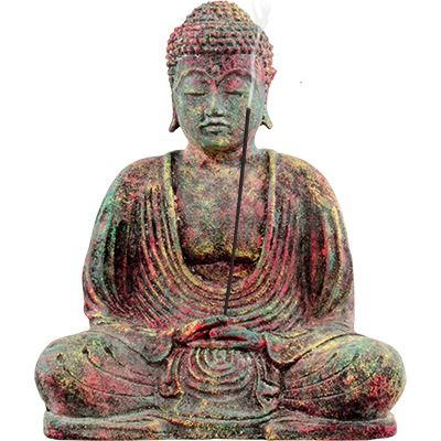 Statue Buddha antiqued finish